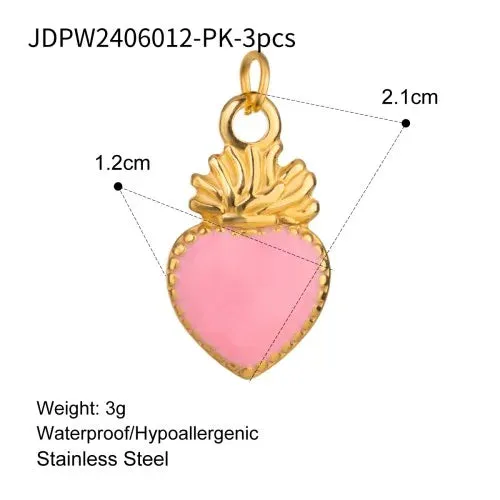 VAIGE 3-Piece Cute Drop Oil Jewelry Charms Set for Handmade Accessories - Perfect for Earrings, Necklaces, and Bracelets