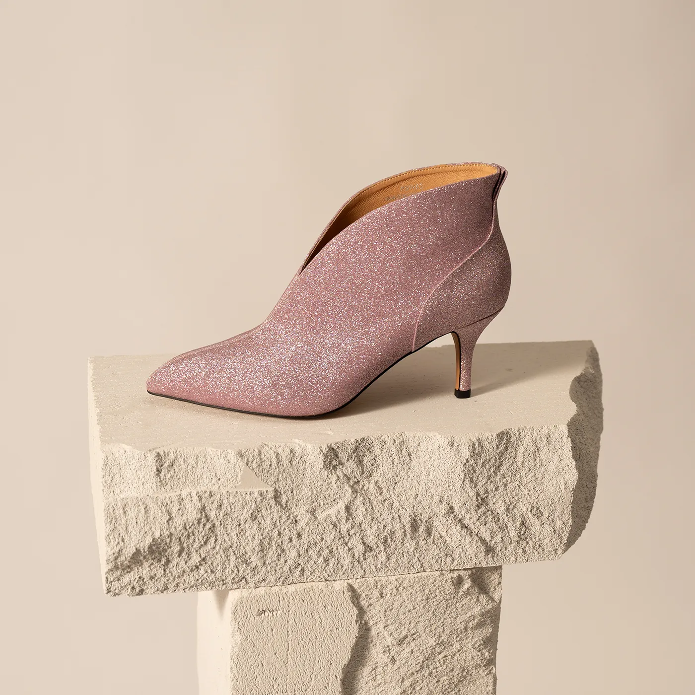 Valentine low bootie glitter - LILAC GLITTER