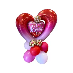 Valentine's Day Double Heart Balloon Sculpture