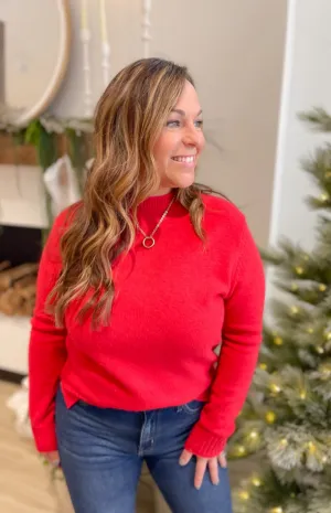 Valerie Red Knit Sweater