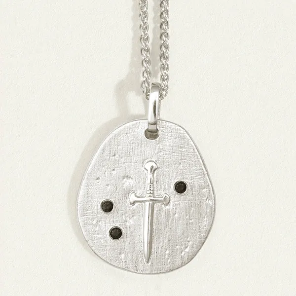 Valor Necklace Black Spinel - Silver