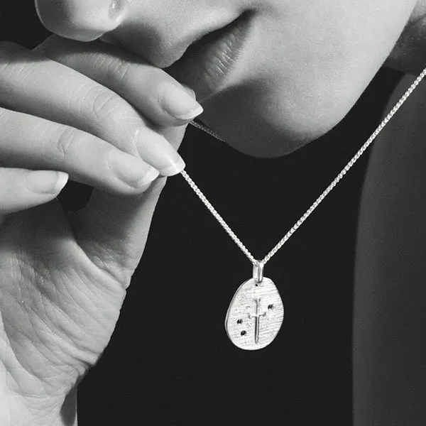 Valor Necklace Black Spinel - Silver