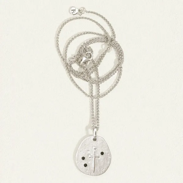 Valor Necklace Black Spinel - Silver