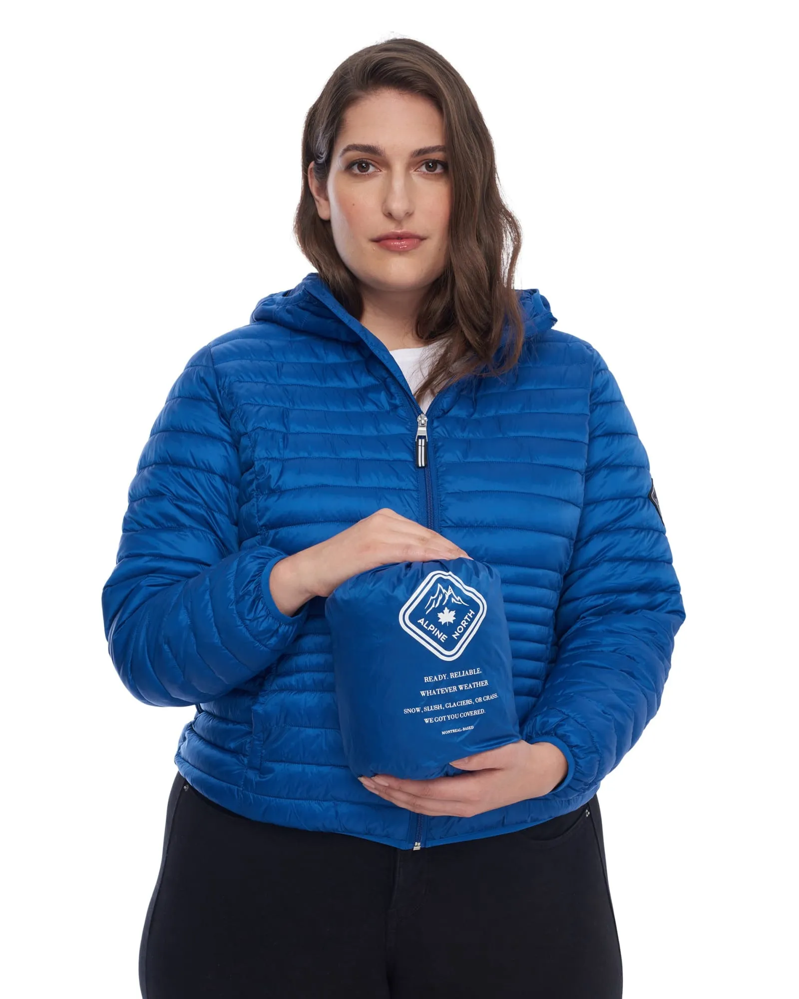 Vegan Down Lightweight Packable Puffer | Cobalt