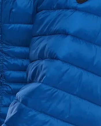 Vegan Down Lightweight Packable Puffer | Cobalt