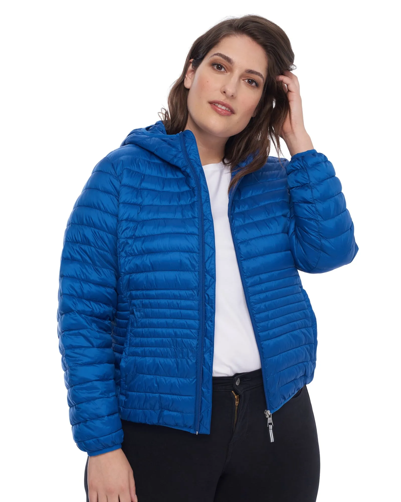 Vegan Down Lightweight Packable Puffer | Cobalt
