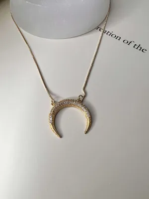 Velani Inverted Crescent Moon Necklace