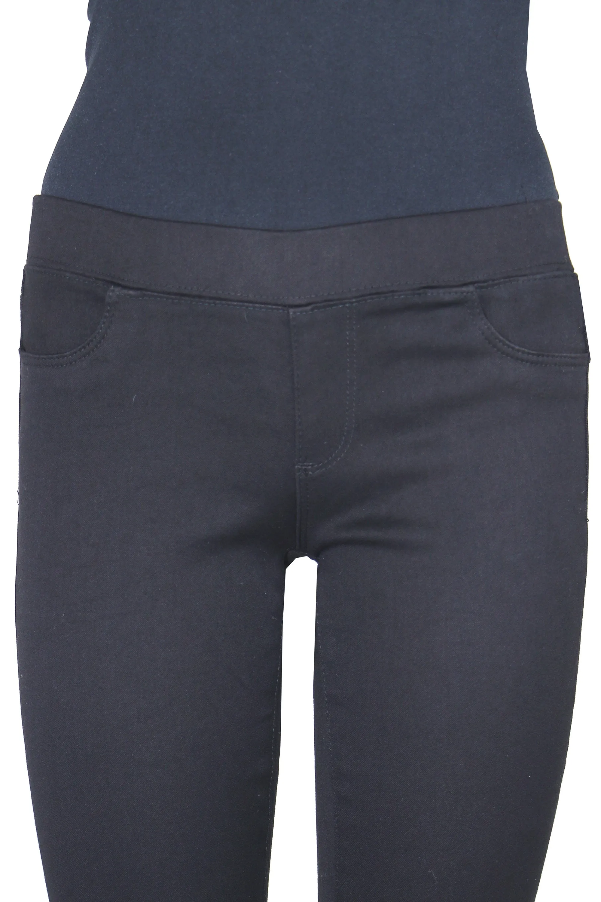 Verna - Mid Rise Pull On Skinny Jegging In Black