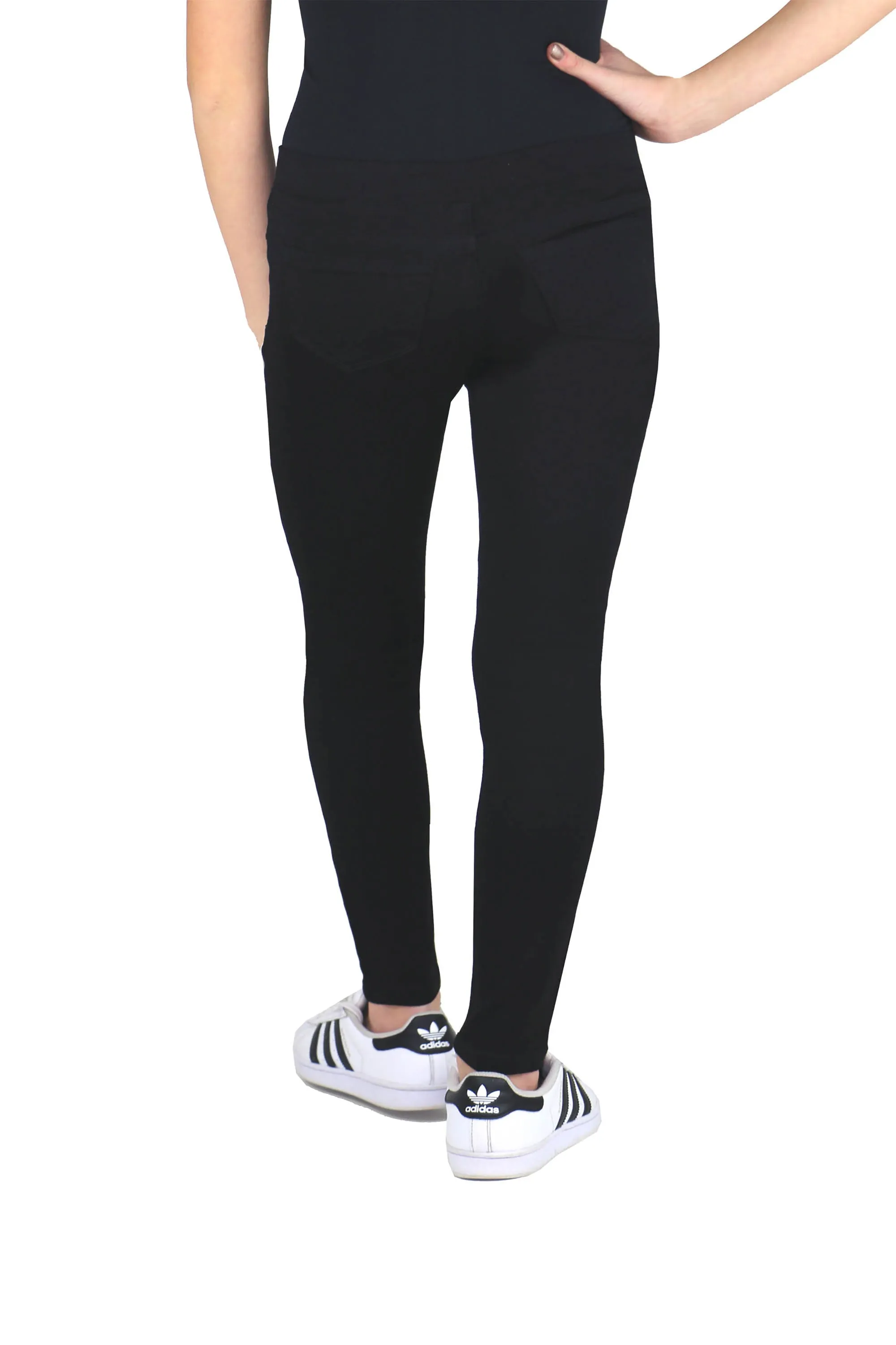Verna - Mid Rise Pull On Skinny Jegging In Black