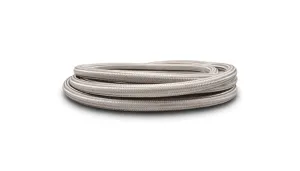 Vibrant 20ft Roll of Stainless Steel Braided Flex Hose with PTFE Liner; AN Size: -10AN - 18430