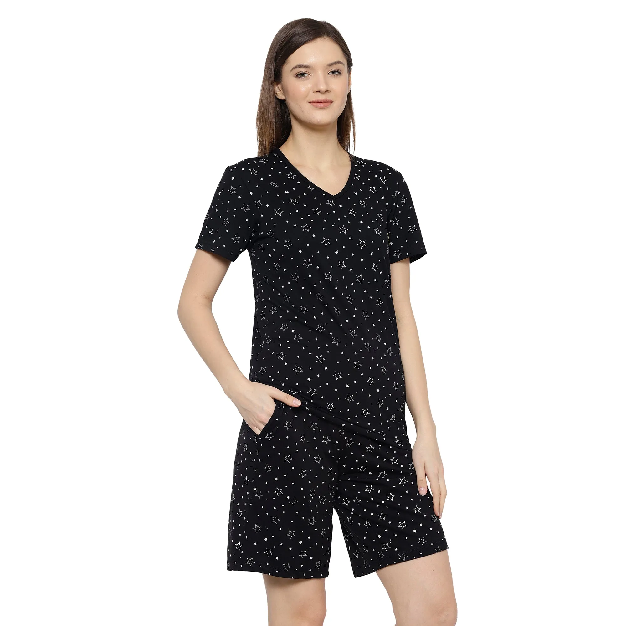 Vimal Jonney Black Women's Night Suit