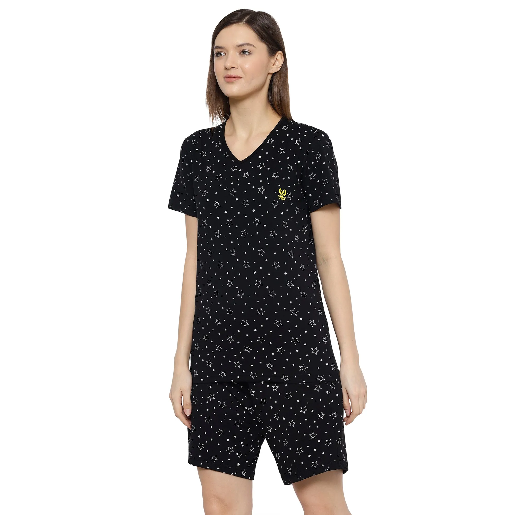 Vimal Jonney Black Women's Night Suit