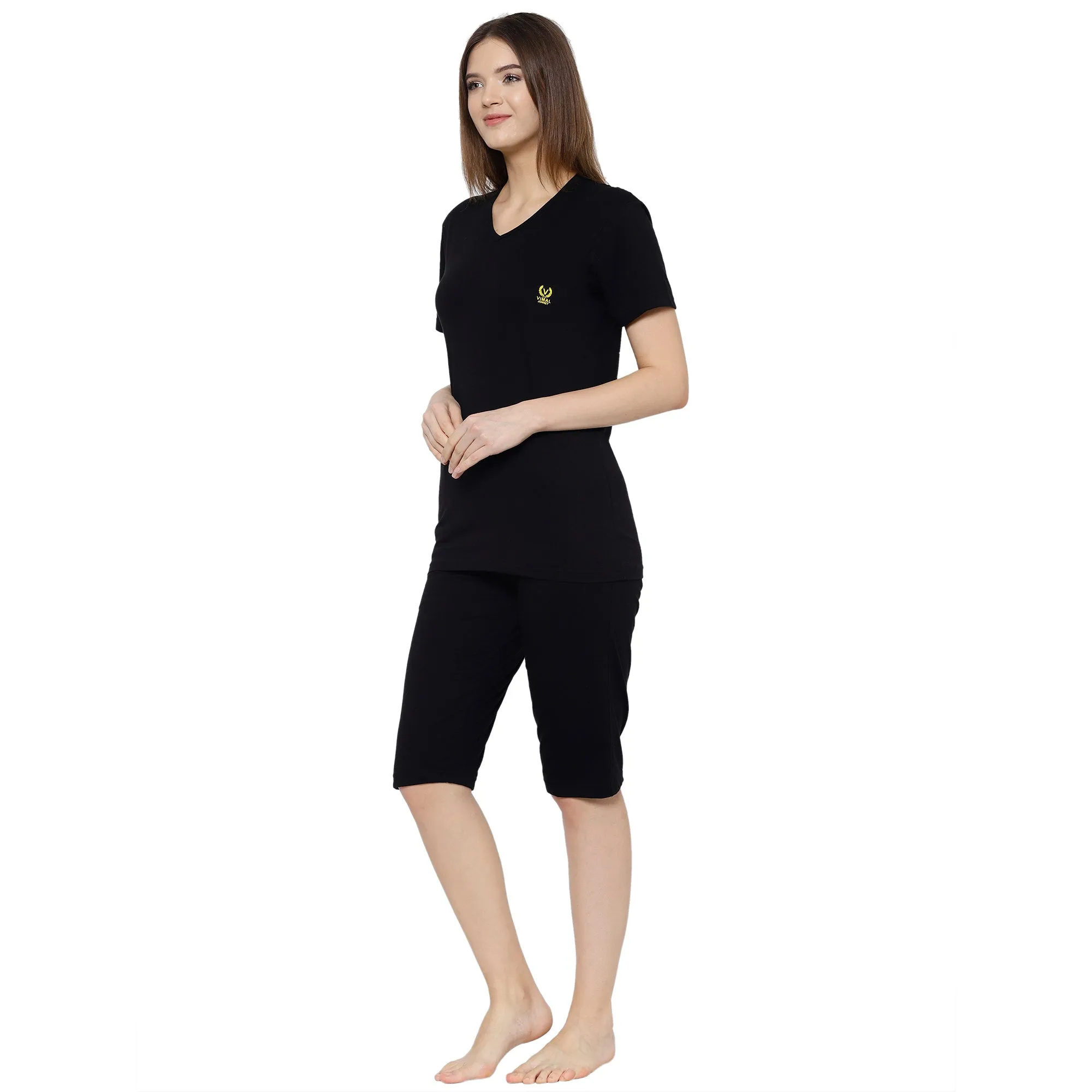 Vimal Jonney Black Women's Night Suit