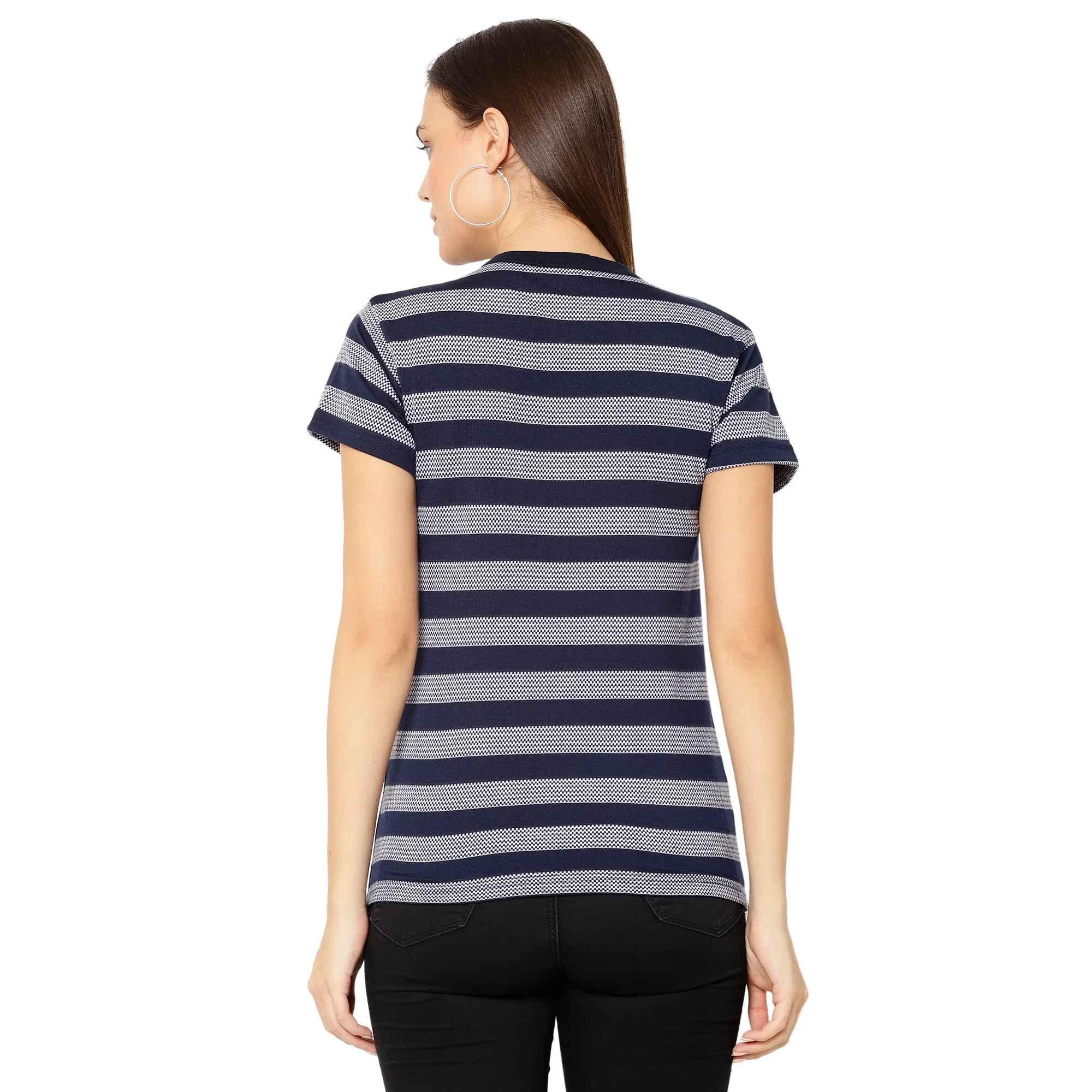 Vimal Jonney Dark Blue Color T-shirt For Women