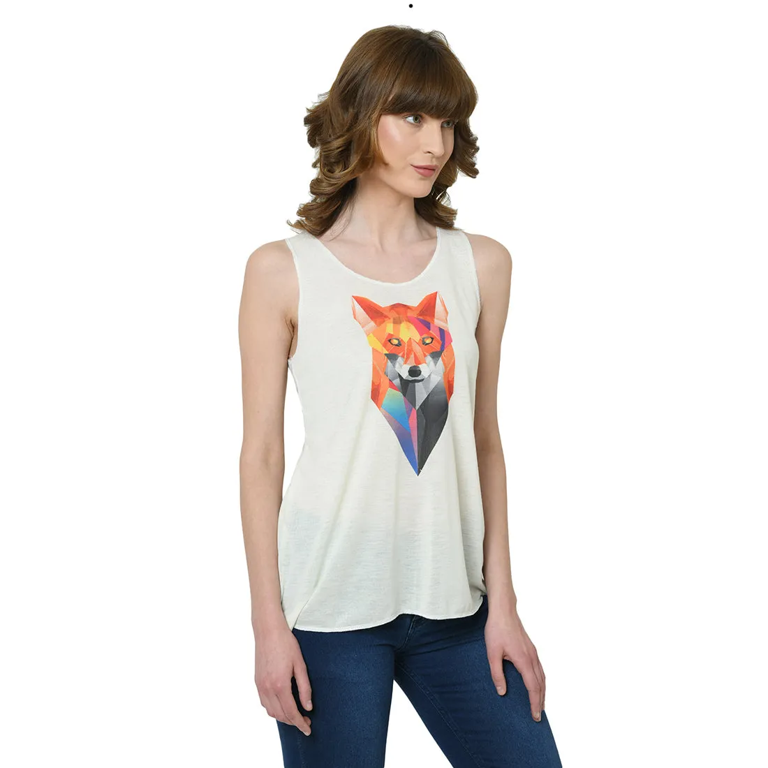 Vimal Jonney White Tank Top For Women's