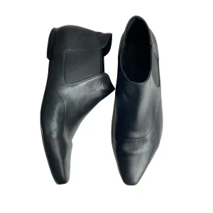 Vince Chelsea Black Leather Booties Size