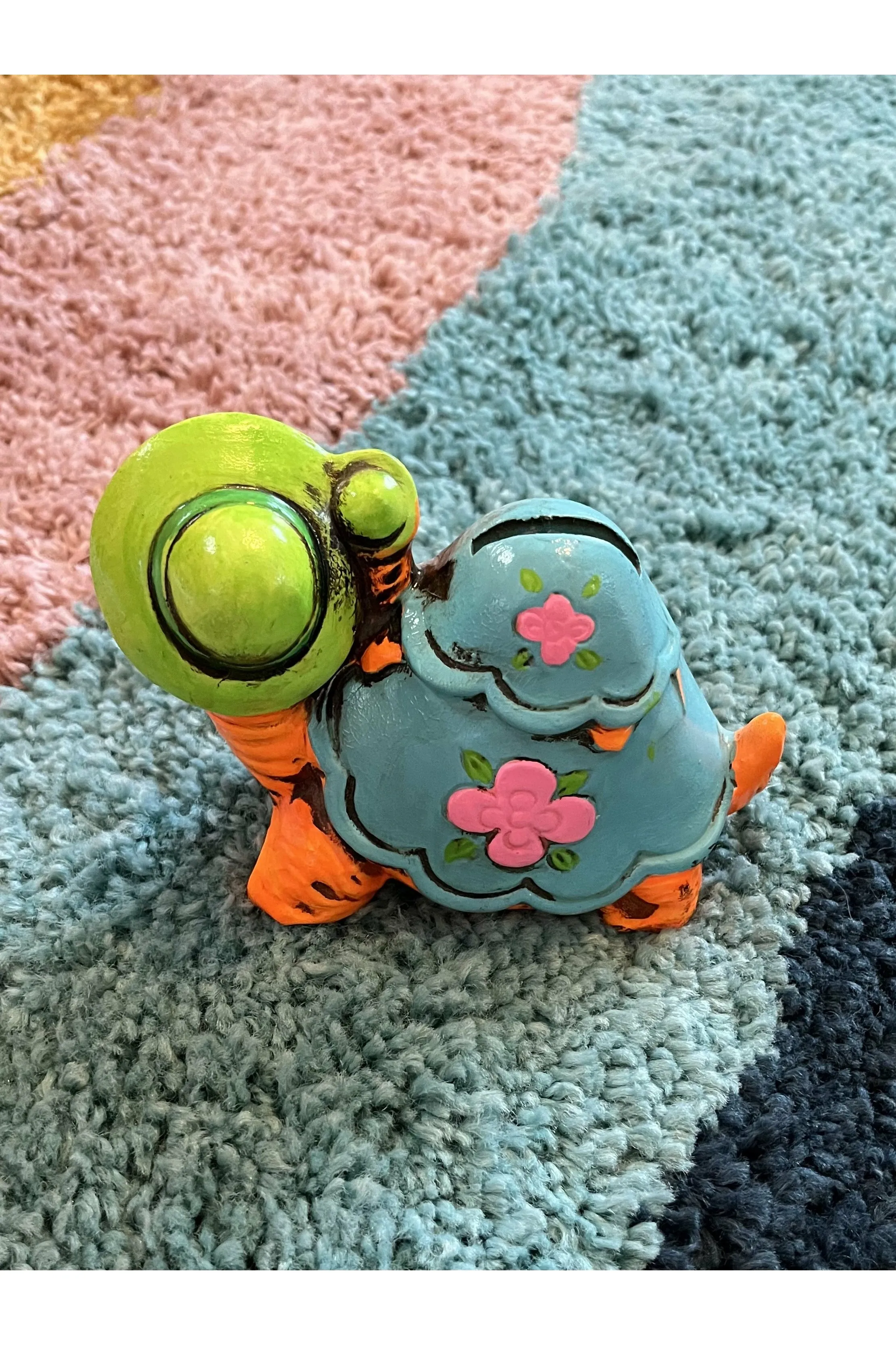 Vintage 60’s Day-Glo Turtle Bank