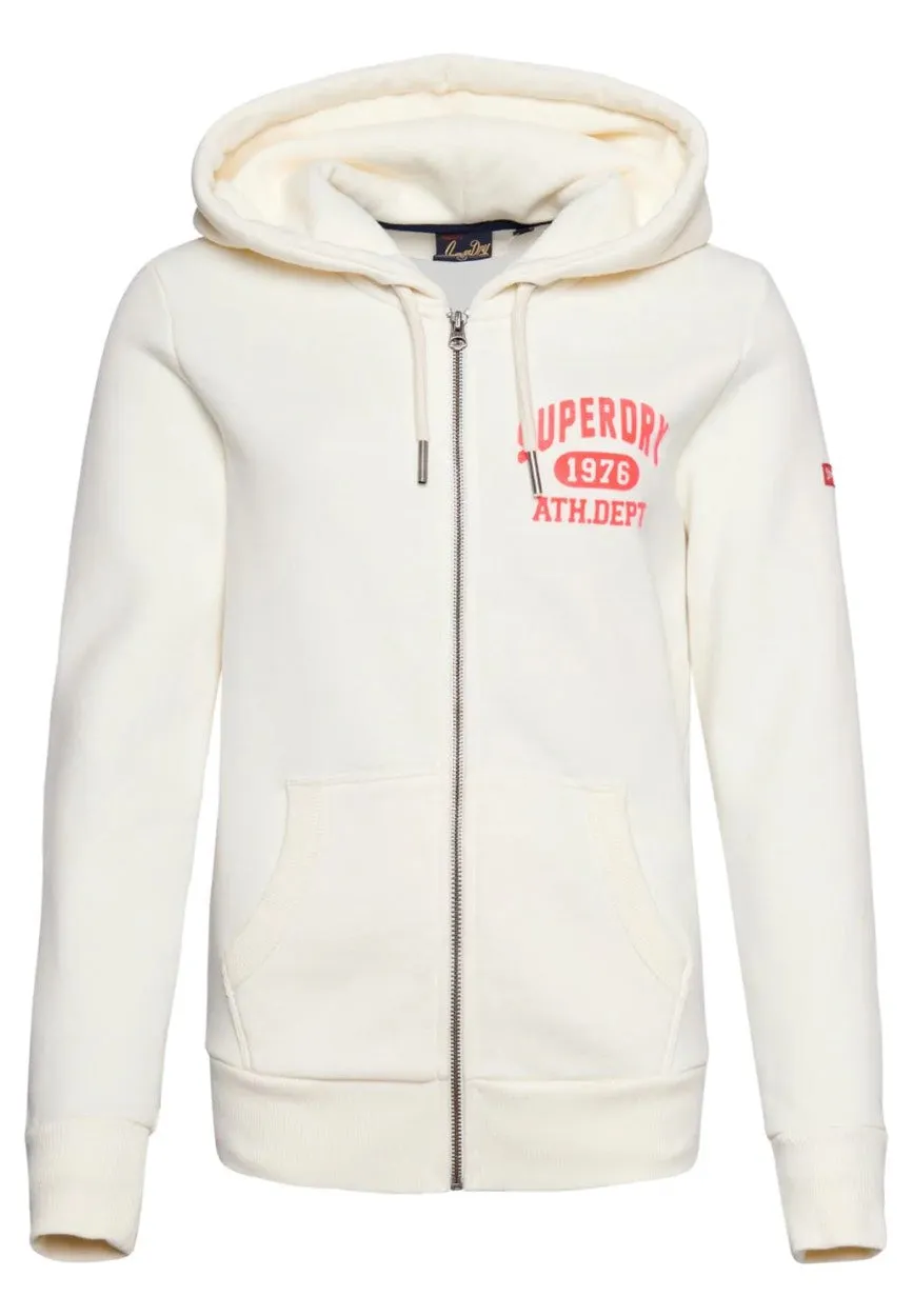 Vintage Atleatic Zip Hood - Off-white