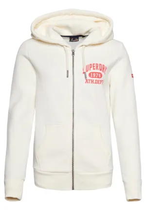Vintage Atleatic Zip Hood - Off-white