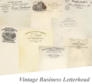 Vintage Business Letterhead Paper Pack - 7329