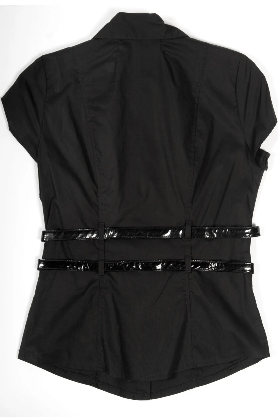 Vintage Cyber Goth Belt Shirt