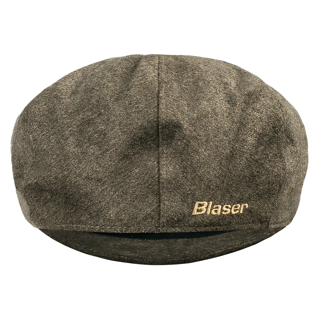 Vintage Flat Cap - Olive Melange/Black by Blaser