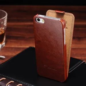 Vintage Flip Luxury Leather Phone Case for iPhone 5 5S SE