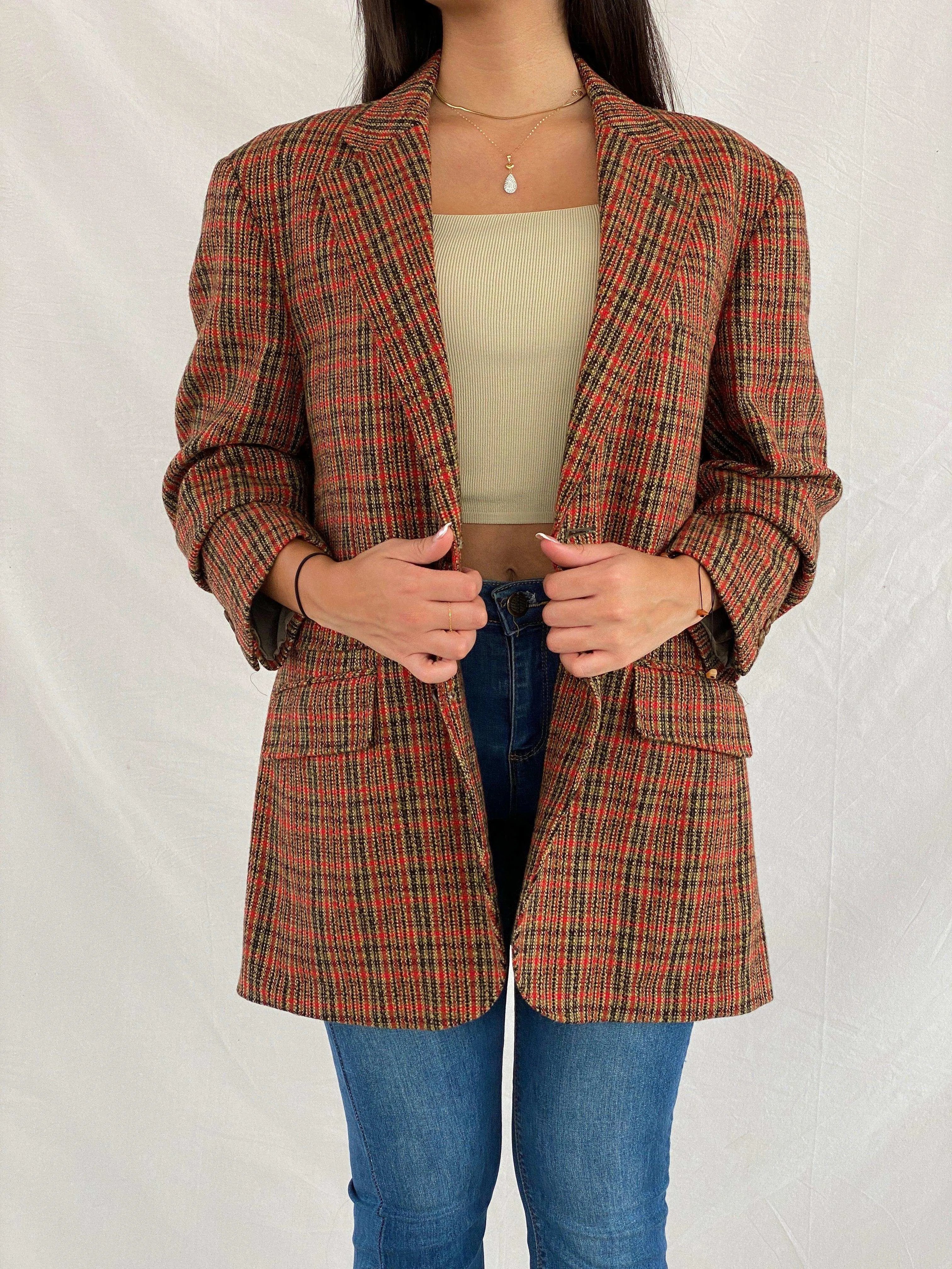Vintage G-STAGE Comming Man Plaid Blazer