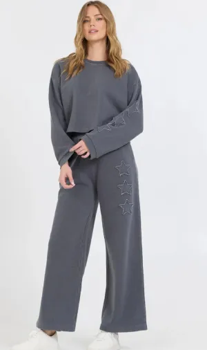 Vintage Havana Star Garment Dyed Crop Sweatshirt