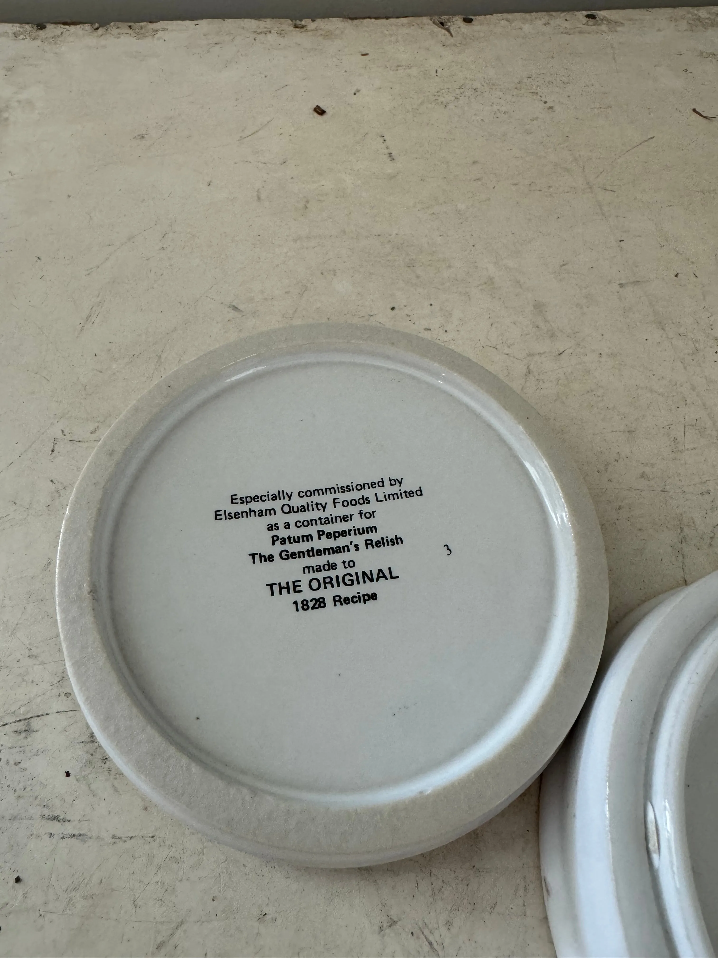 Vintage Patum Peperium Gentlemen's relish empty lidded bowl