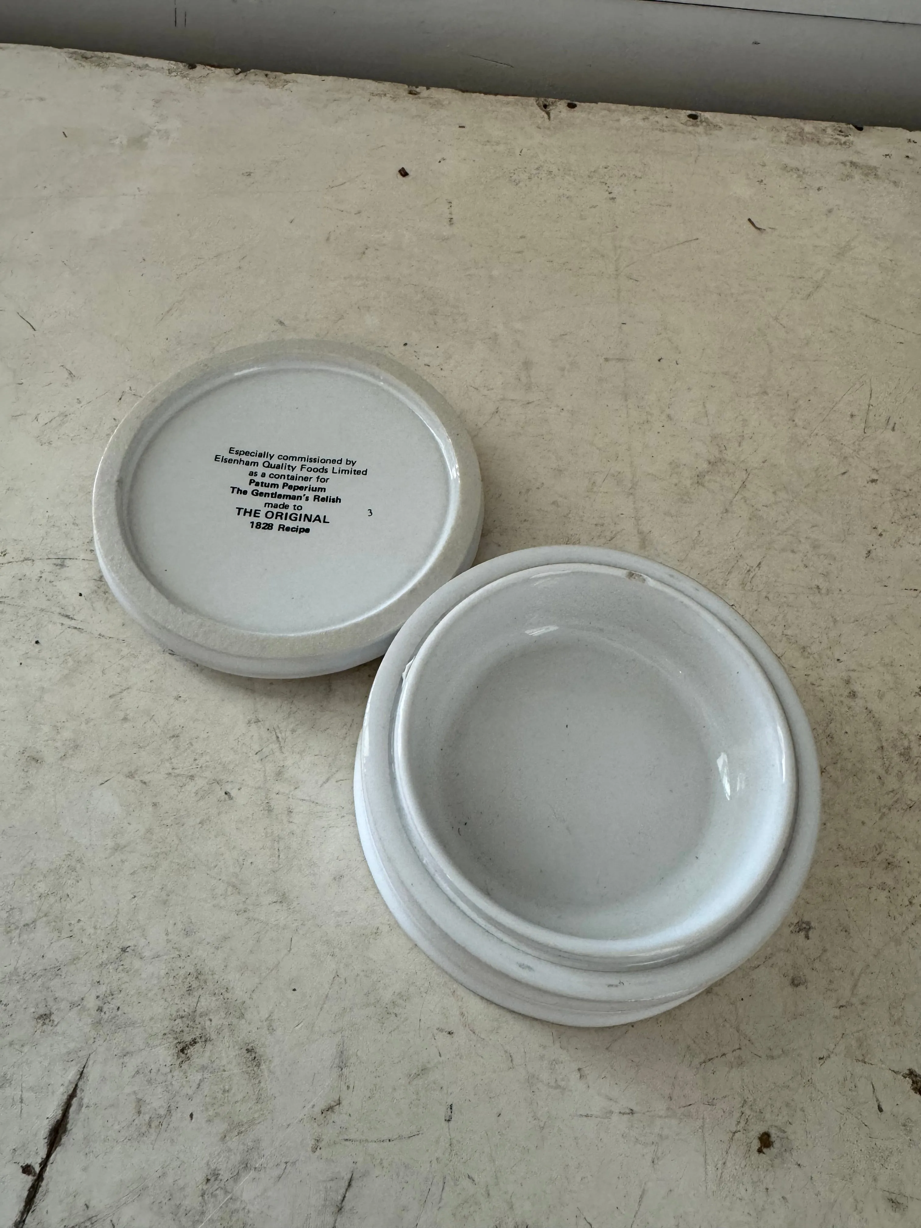 Vintage Patum Peperium Gentlemen's relish empty lidded bowl