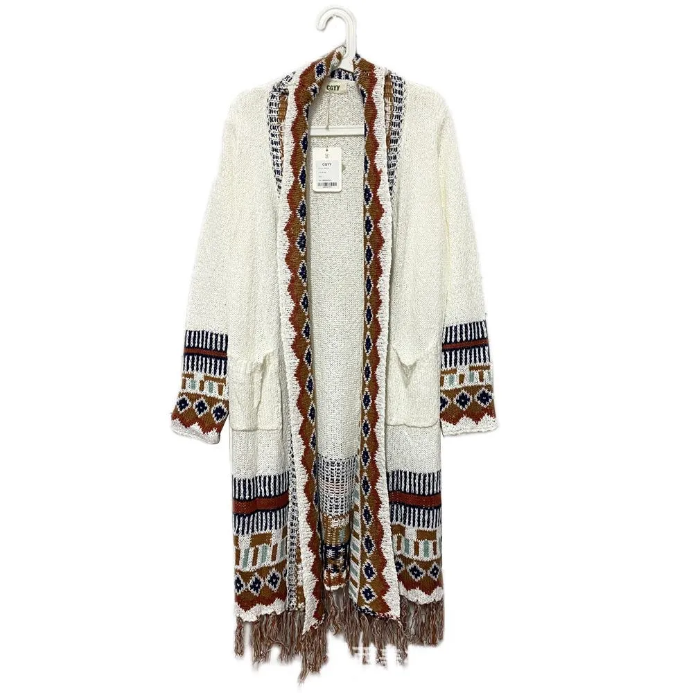 Vintage Tassel Long Sleeves Bohemian Knitting Sweaters