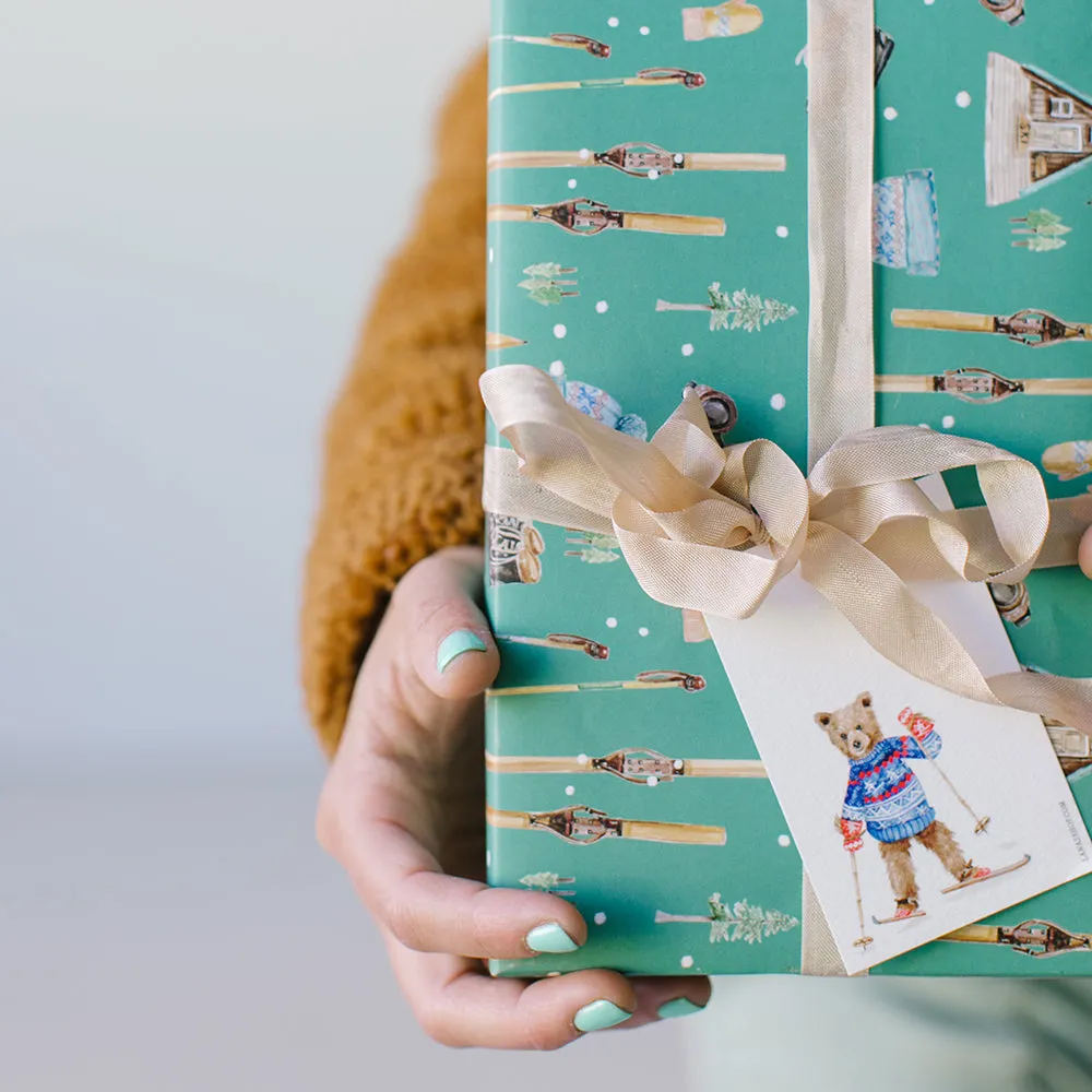 Vintage Winter Gear Gift Wrap