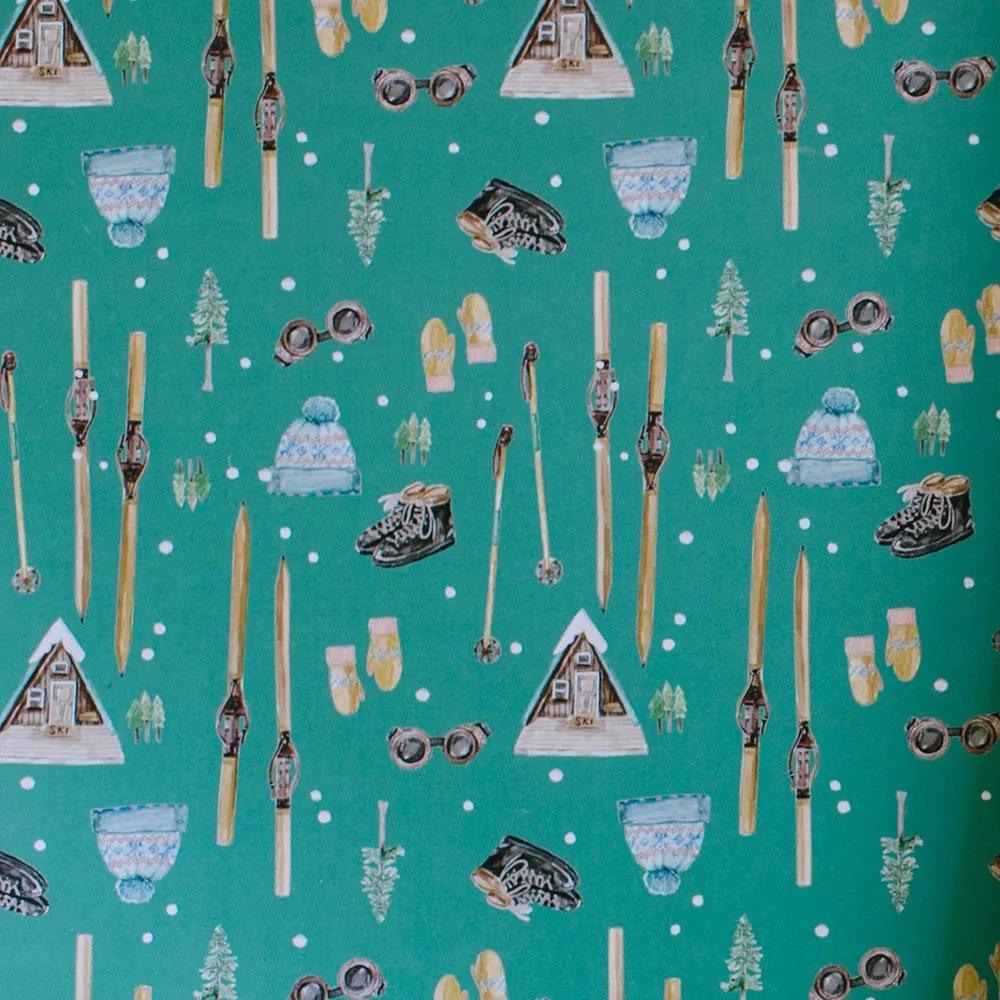 Vintage Winter Gear Gift Wrap