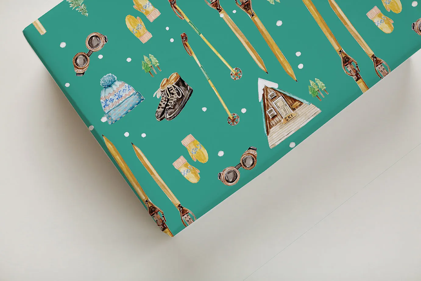 Vintage Winter Gear Gift Wrap
