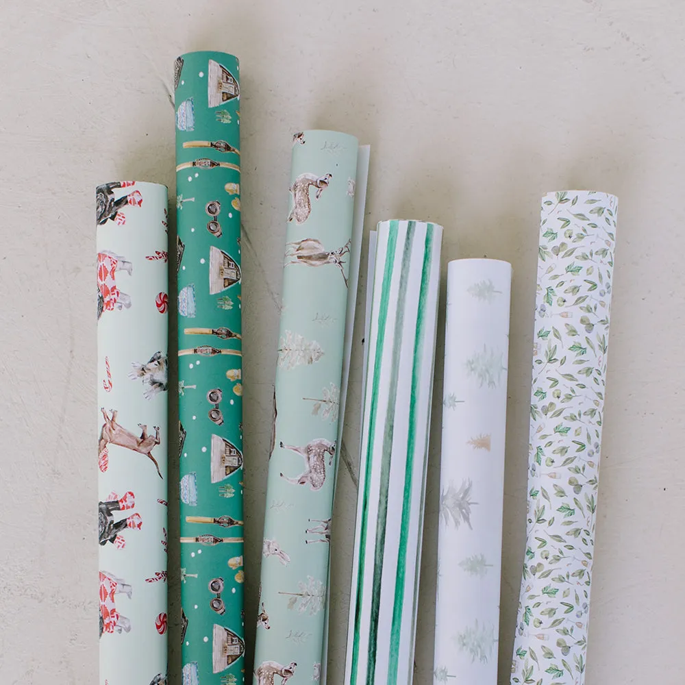 Vintage Winter Gear Gift Wrap