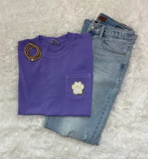 Violet Paw Pocket Tee