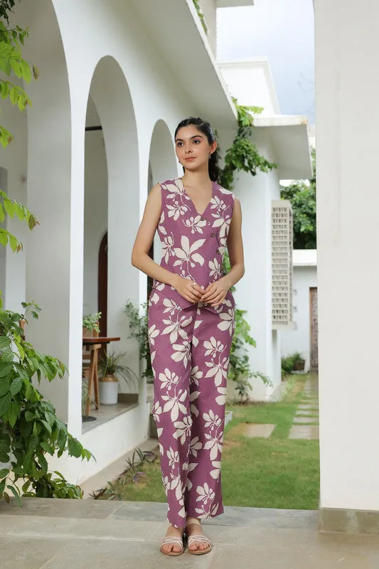 Violet Vine Cotton Flex Co ord Set