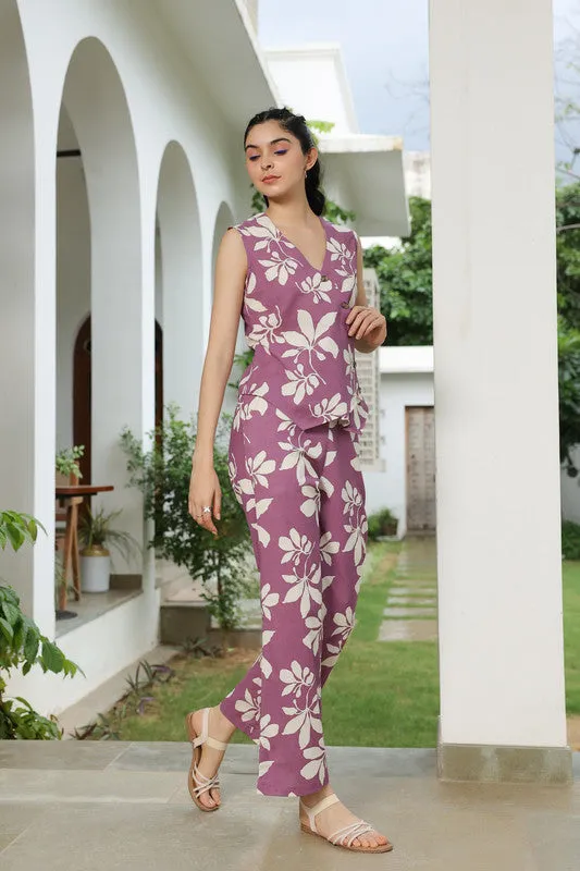 Violet Vine Cotton Flex Co ord Set