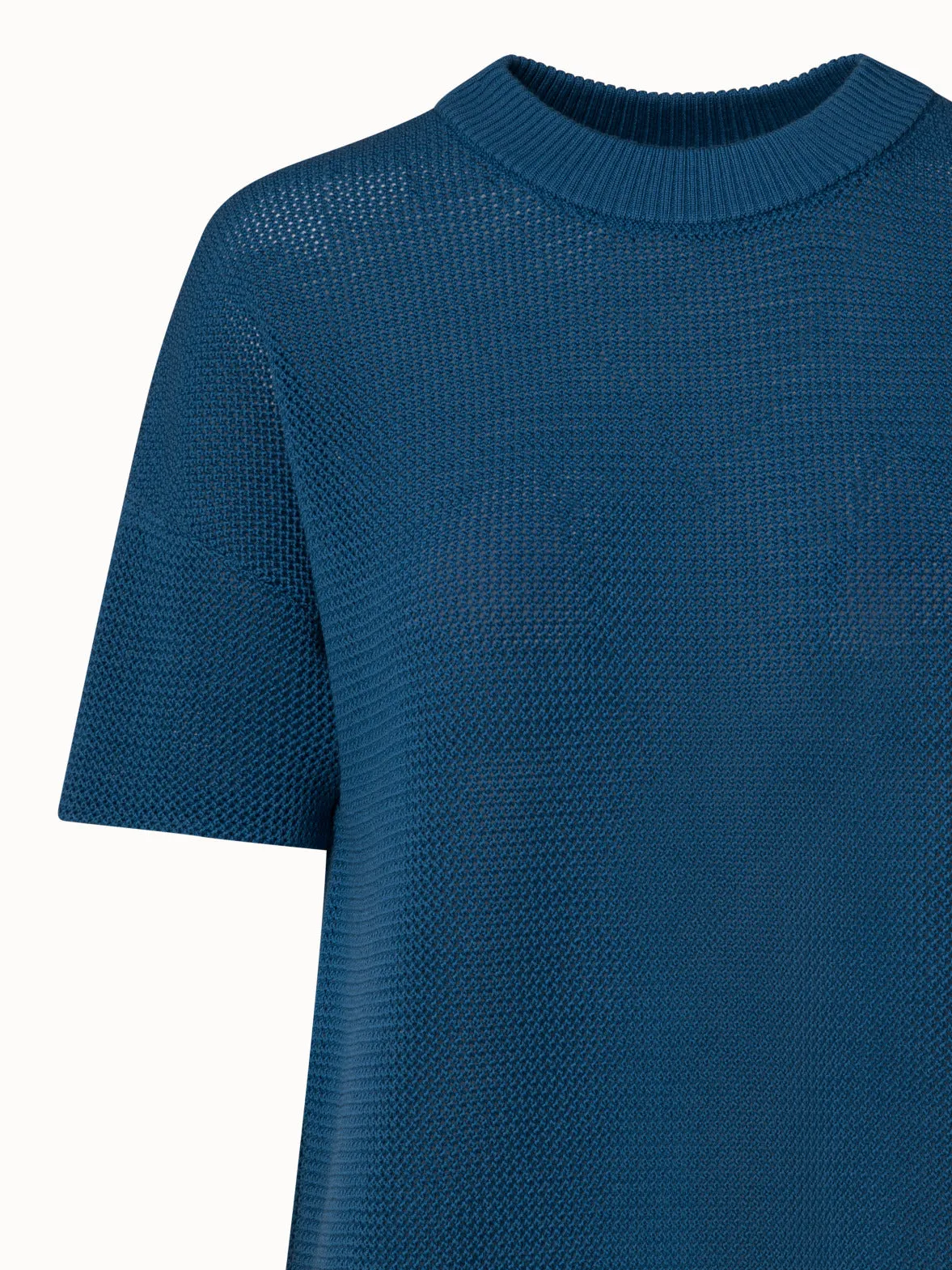 Virgin Wool Signature Mesh Pullover