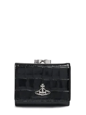 Vivienne Westwood   Small Frame croc embossed leather wallet 