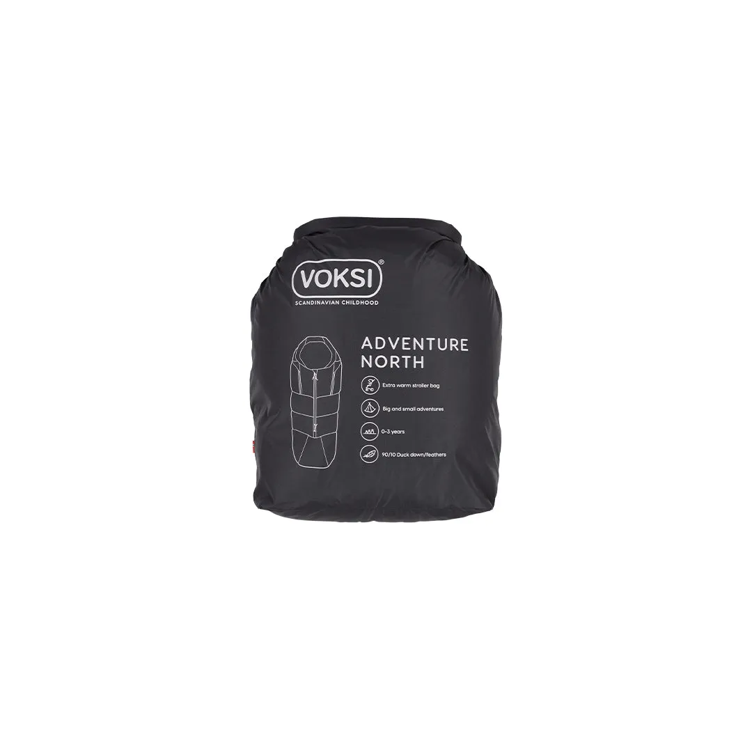 Voksi Adventure North Footmuff - Black - Seashell Sand