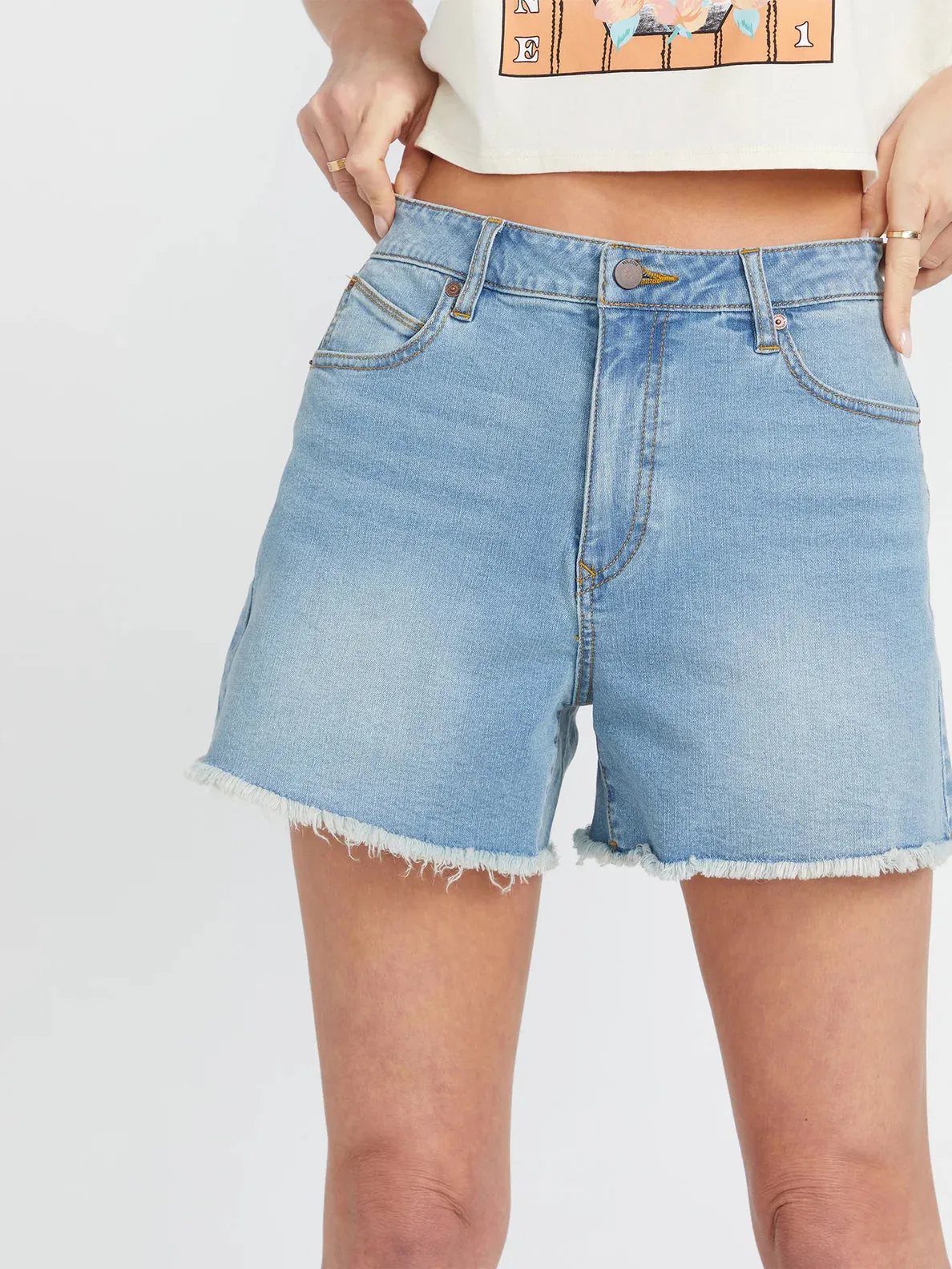 Volcom Stone Step Hirise Denim Shorts