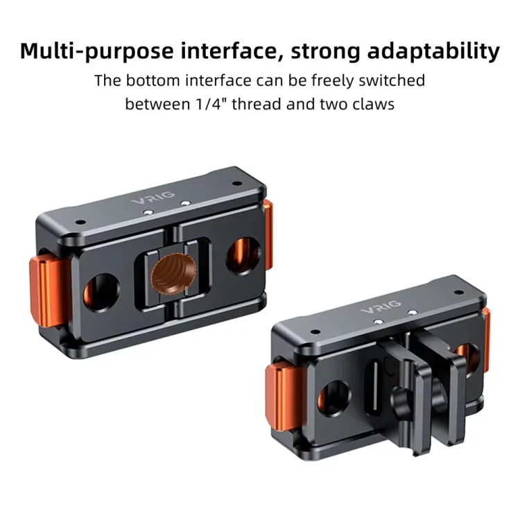 VRIG Magnetic Quick Release Adapter for Action Camera , Spec: Base Top Cover Kit