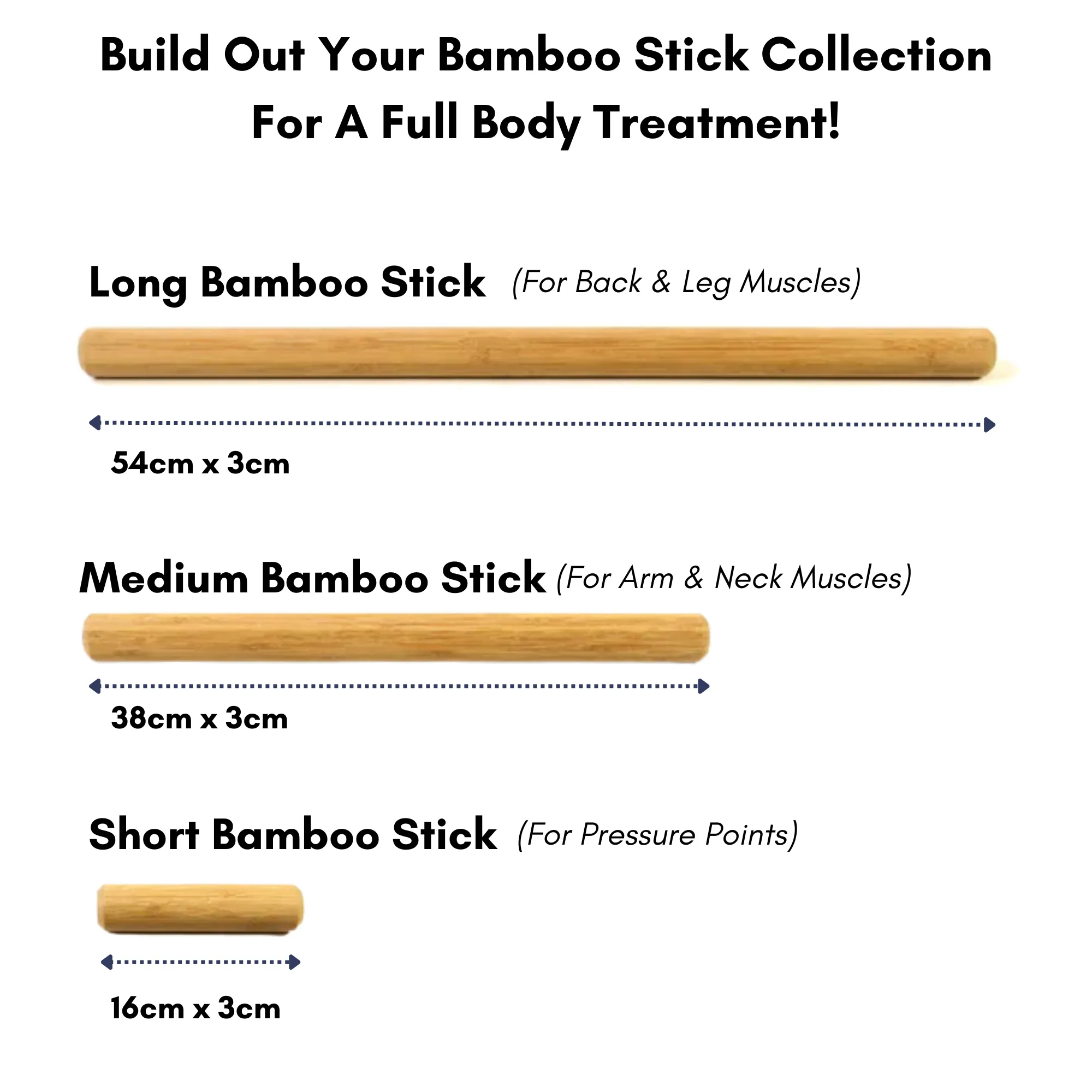 VULSINI WARM BAMBOO MASSAGE STICK - SHORT