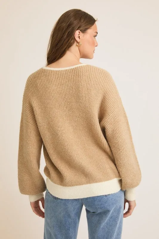 Waitlist 11/4 ♥ Kenzie Long Sleeve Front Tie Knit Cardigan Taupe