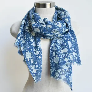 Walk In The Park Cotton Scarf - Neptune's Garden