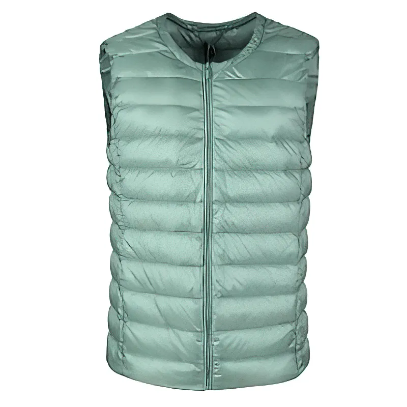 Warm Solid Women's Vest with Pockets / Oversize Ultra Light Female Outwear - SF0090