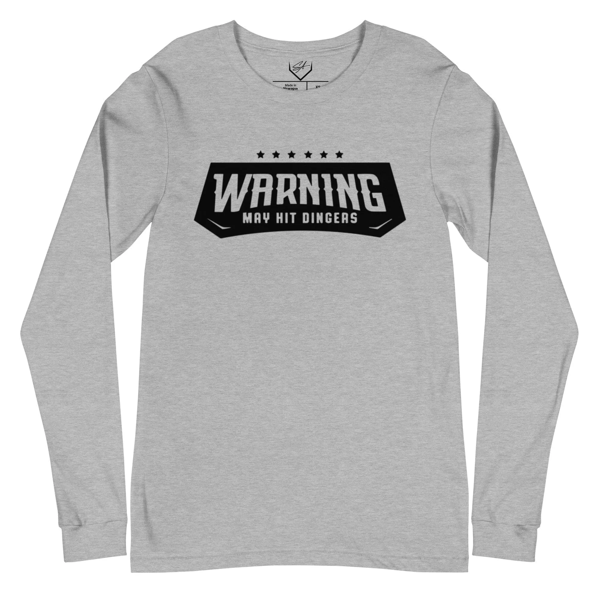 Warning May Hit Dingers - Adult Long Sleeve
