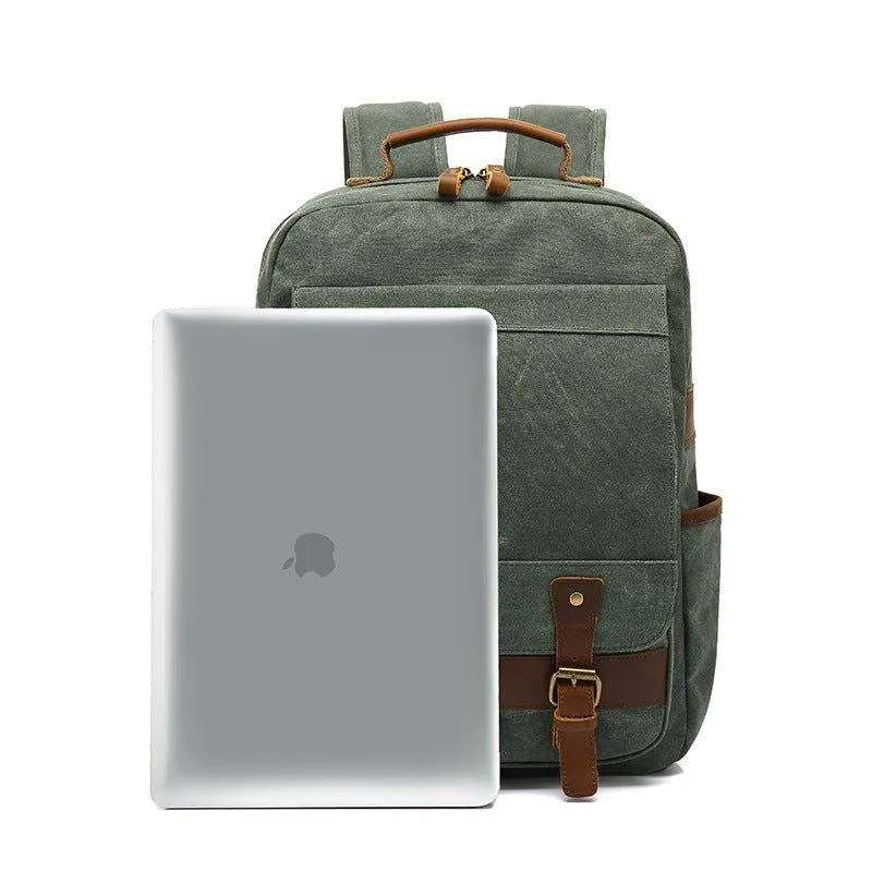 Waxed Canvas Rucksack Vintage Backpack